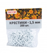 Крестики для кафельной плитки НАМЕРЕНИЕ 1,5 мм, 200шт