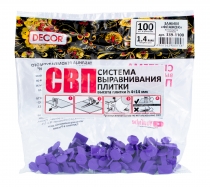 Зажим "Флажок" 1,4 мм, 100шт/пакет DECOR