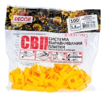 Зажим "Ворота" 1,4мм 100 шт/пакет DECOR