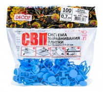 Зажим "Квадрат" 0,7мм, 100 шт/пакет DECOR