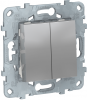 Механизм переключателя 2 кл алюминий Unica NEW Schneider Electric