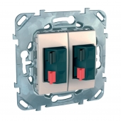Механизм аудиорозетки двухместной бежевый Unica Schneider Electric
