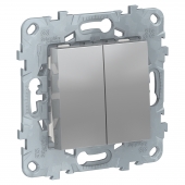 Механизм выключателя 2 кл алюминий Unica NEW Schneider Electric