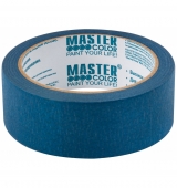 Лента малярная MASTER COLOR бумажная синяя 36мм х 25м,терм до 100С,УФ-стойкость 14 дней
