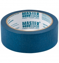 Лента малярная MASTER COLOR бумажная синяя 36мм х 25м,терм до 100С,УФ-стойкость 14 дней
