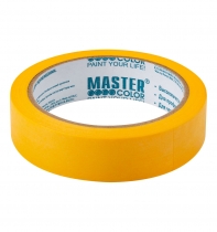 Лента малярная MASTER COLOR золотистая,рисовая бумага 24мм х 25м,терм до 100С,УФ-стойкость 30 дней