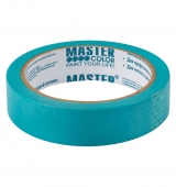 Лента малярная MASTER COLOR деликатная,рисовая бумага 24мм х 25м,терм до 120С,УФ-стойкость 30 дней