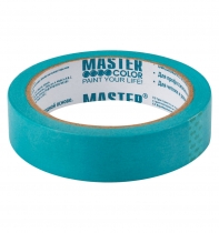 Лента малярная MASTER COLOR деликатная,рисовая бумага 24мм х 25м,терм до 120С,УФ-стойкость 30 дней