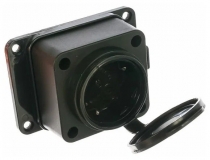 Розетка каучуковая с заземлением кабельная влагозащищенная IP44 16А 250В УНИВЕРСАЛ