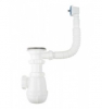 Сифон для мойки 40х1 1/2" с переливом гибким Aquant