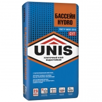 Клей цементный плиточный Юнис Бассейн Hydro (C1 T) 25 кг (48)