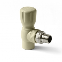Кран шаровый для радиатора 20x1/2" угловой ProAqua серый PA42108С