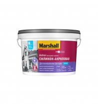 Краска фасадная MARSHALL AKRIKOR силикон-акриловая матовая BW (2,5л)