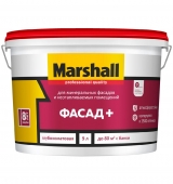 Краска фасадная MARSHALL ФАСАД+ глубокоматовая BC (9л)