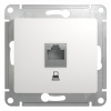 Механизм розетки компьютерной RJ45 белый Glossa
