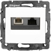 Механизм розетки RJ11/RJ45 CAT6 UTP белый VALENA