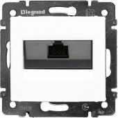 Механизм розетки компьютерной UTP RJ45 белый VALENA