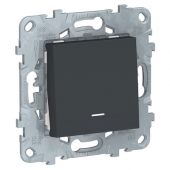 Механизм выключателя 1 кл с индикацией антрацит Unica NEW Schneider Electric