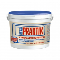 Краска БЕРГАУФ Praktik для потолков водно-дисперсионная полиакриловая 7кг