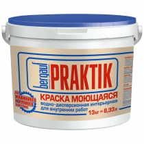 Краска БЕРГАУФ Praktik моющаяся водно-дисперсионная 13кг