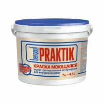 Краска БЕРГАУФ Praktik моющаяся водно-дисперсионная 7кг