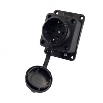 Розетка каучуковая с заземлением настенная влагозащищенная IP44 16А 250В LEZARD