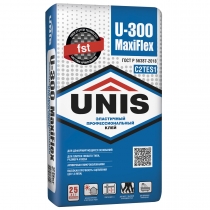 Клей цементный плиточный Юнис U-300 Maxiflex (C2 TE S1) 25 кг (48)