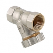 Фильтр косой 1/2" резьба внутренняя-внутренняя с заглушкой VALTEC