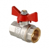 Кран шаровый BASE 3/4" резьба внутренняя-внутренняя ручка бабочка VALTEC