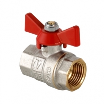 Кран шаровый BASE 1/2" резьба внутренняя-внутренняя ручка бабочка VALTEC