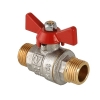 Кран шаровый BASE 3/4" резьба наружная-наружная ручка бабочка VALTEC