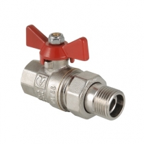 Кран шаровый BASE 3/4" резьба внутренняя-наружная американка ручка бабочка VALTEC