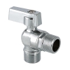Кран шаровый угловой 1/2"х3/4" резьба наружная-наружная для подключения бытовой техники VALTEC
