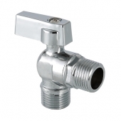 Кран шаровый угловой 1/2"х3/4" резьба наружная-наружная для подключения бытовой техники VALTEC