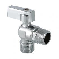 Кран шаровый угловой 1/2"х1/2" резьба наружная-наружная для подключения бытовой техники VALTEC