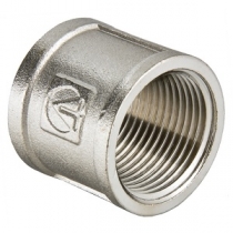 Муфта соединительная 3/4" никелированная латунная резьба внутренняя VALTEC