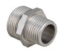Ниппель 3/4" никелированный латунный резьба наружная-наружная VALTEC