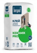 Клей плиточный БЕРГАУФ Керамик ПРО (С1 Т) усиленный 25кг (56)