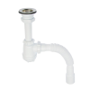 Сифон для мойки 40х1 1/2" с носиком и гофрой 40х40/50 Aquant