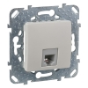 Механизм розетки телефонной RJ11 (4конт) бежевый Unica Schneider Electric