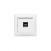 Механизм розетки телефонной RJ11 белый VALENA