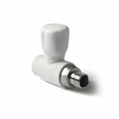 Кран шаровый для радиатора 25x3/4" прямой ProAqua белый PA41010Б