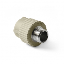 Муфта 20x1/2'' с металлической наружной резьбой ProAqua серая PA23008С
